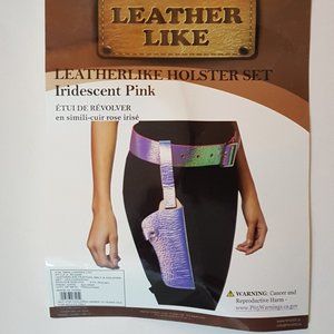 Leatherlike Holster Set Iridescent Pink
